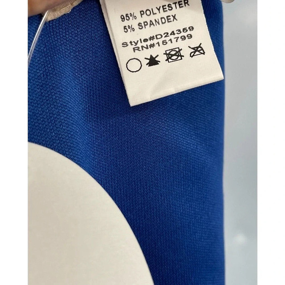 NIKIBIKI Women's Royal Blue Short Sleeve Sheath Dress Back Zip Size Small - Picture 14 of 14